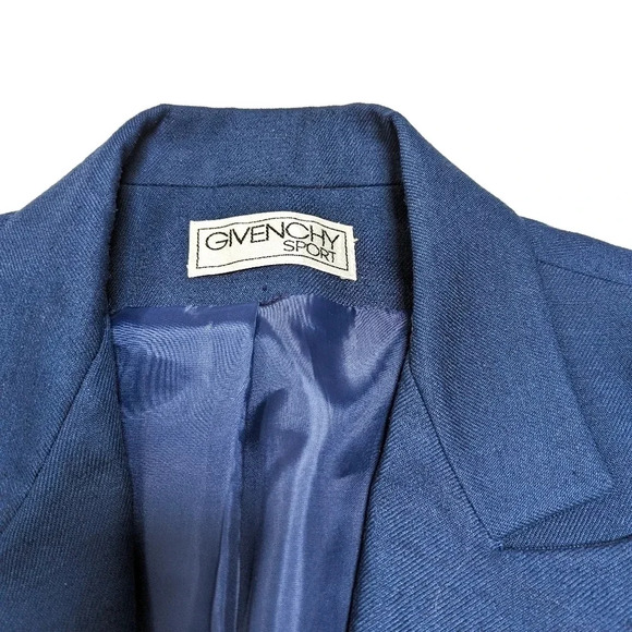 Vintage Givenchy Sport Blazer Silk Blend 12 Academia Old Money Quiet Luxury - Picture 5 of 16